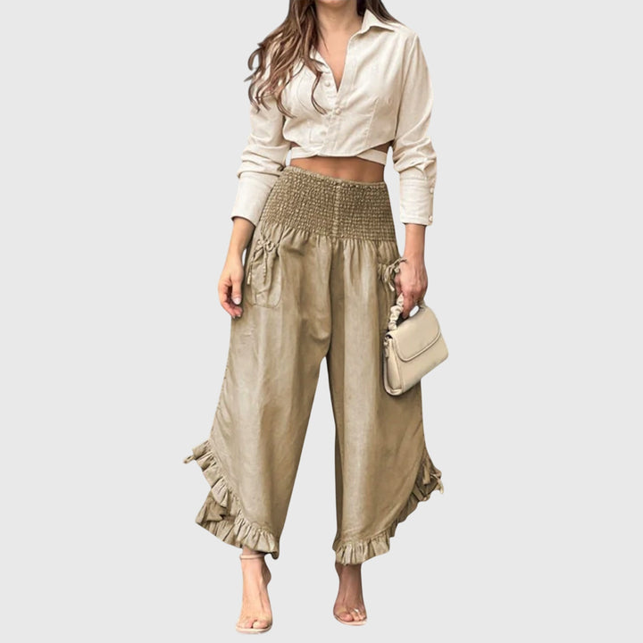 Annie | Casual Pants with Fashionable Pleats