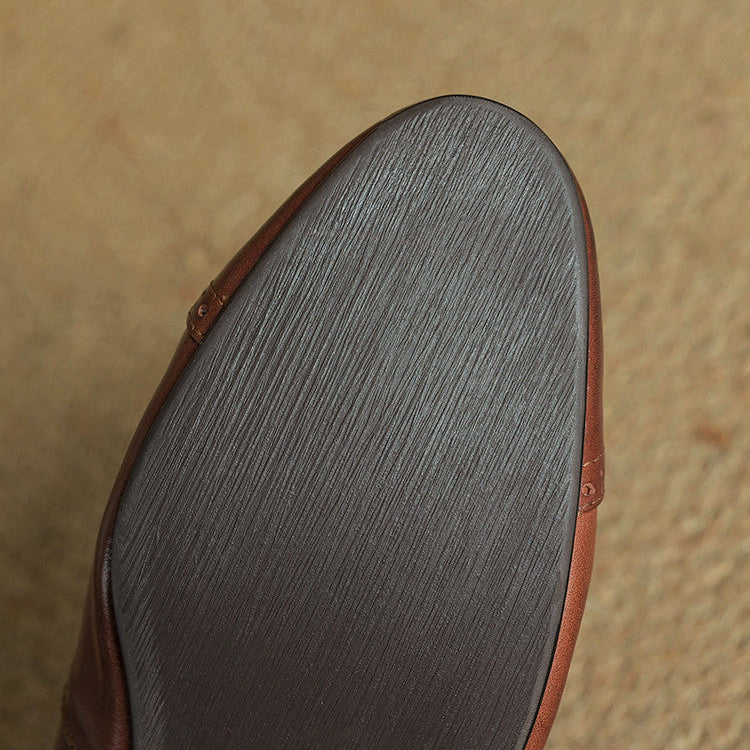 Miska Genuine Leather Flats