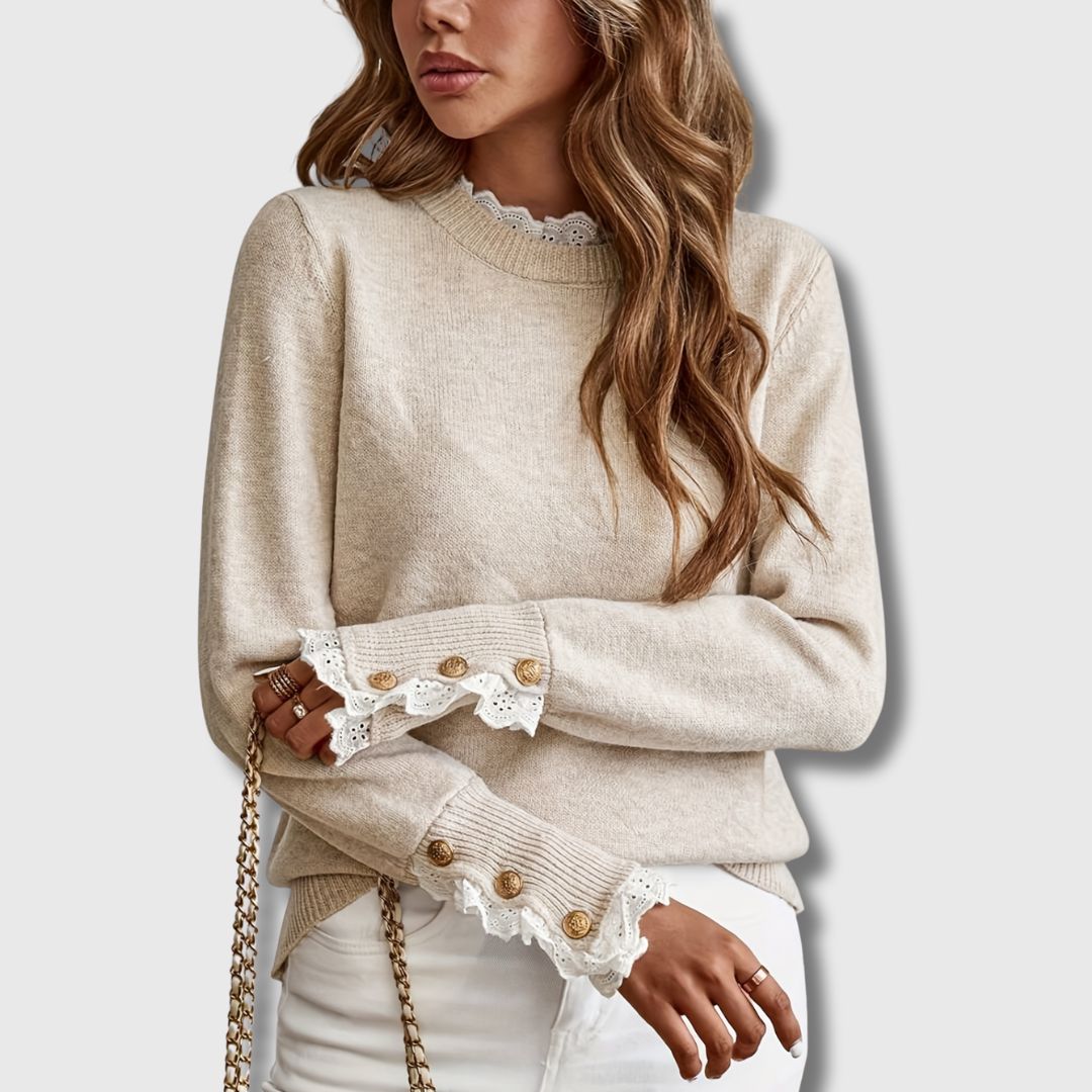 Sofie – Sweater with Lace Details