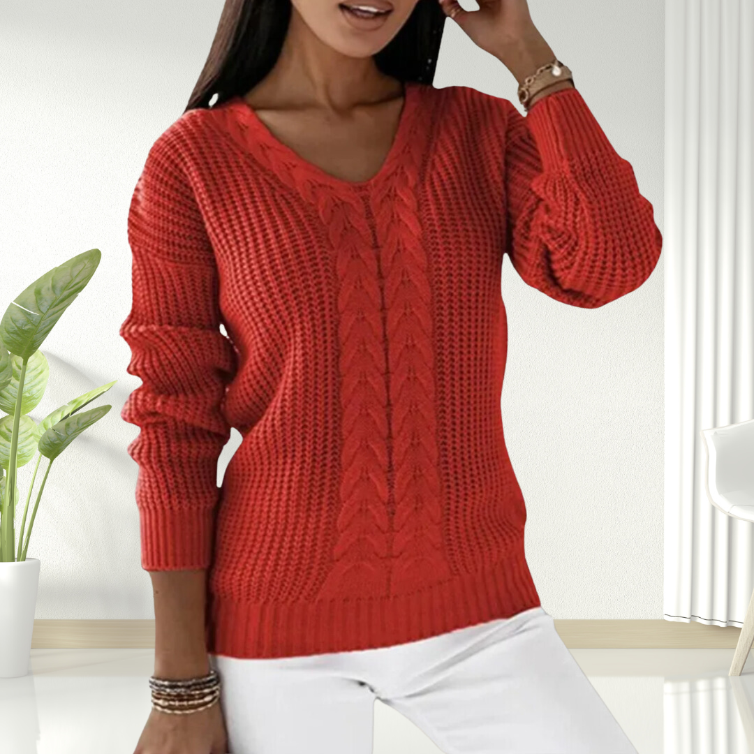 Oriana | Comfy V-Neck Sweater