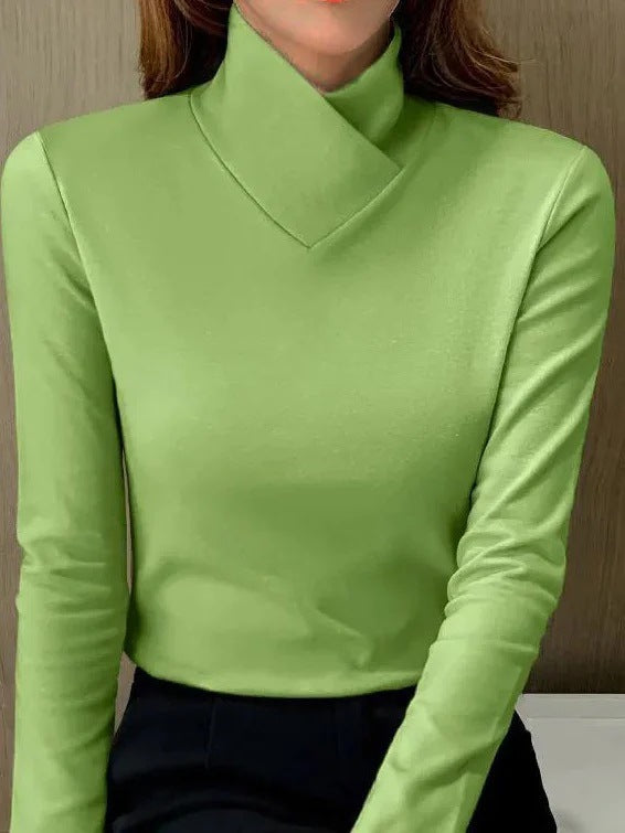 Women’s Turtleneck Top with High Neck Design