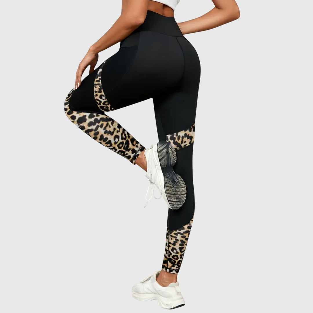 Annie | High-Waisted Leopard Print Workout Pants